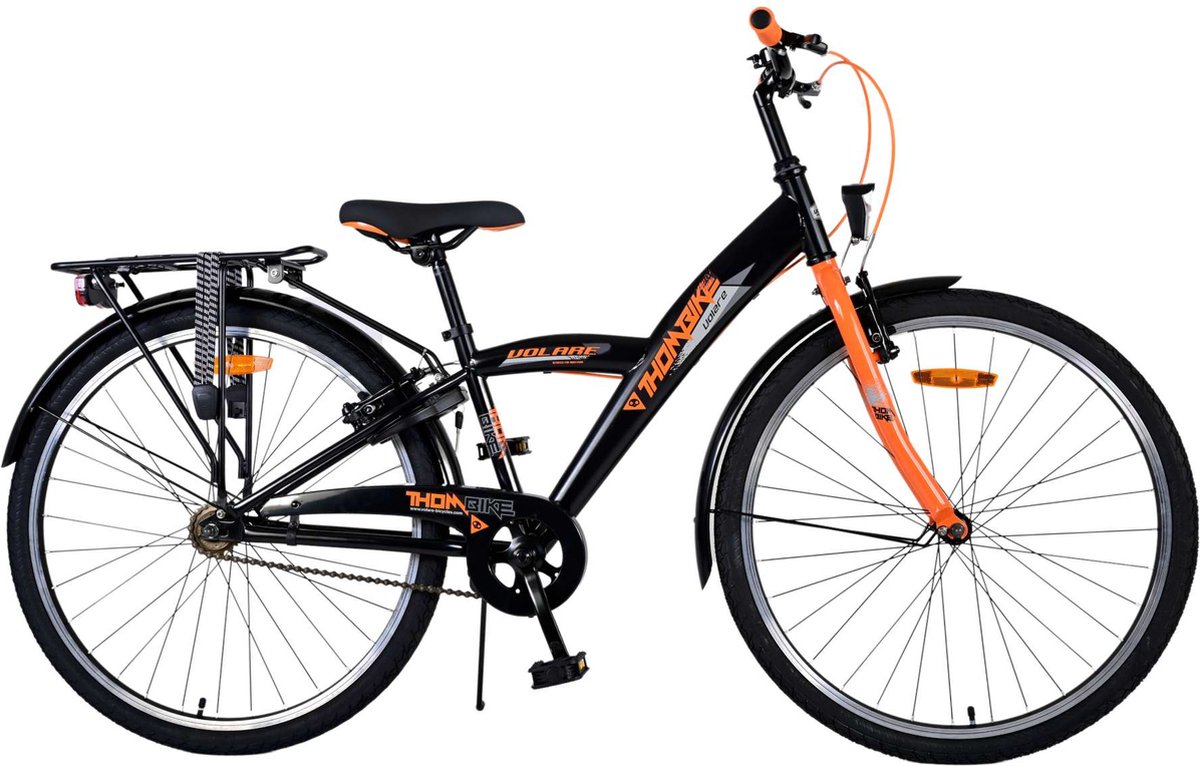 Volare Thombike Kinderfiets - Jongens - 26 inch - Zwart Oranje - Twee Handremmen Kinderfiets kopen online