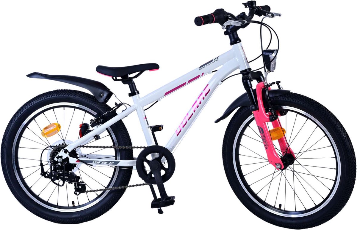 Volare XC Race Kinderfiets - 20 inch - 7 speed - Wit Roze Kinderfiets kopen online