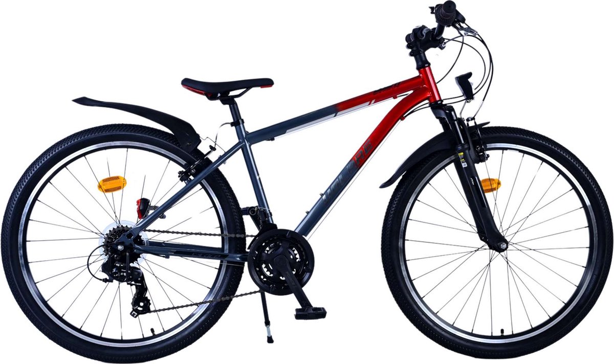 volare xc race kinderfiets 26 inch 21 speed rood grijs