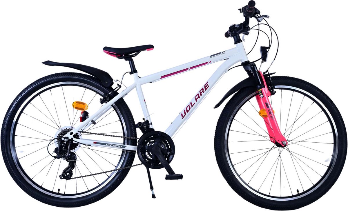 volare xc race kinderfiets 26 inch 21 speed wit roze