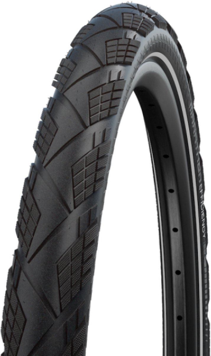 Vouwband Schwalbe Marathon Efficiency Super Race / V-Guard 27.5 x 2.15" / 55-584 - zwart met reflectie Fiets kopen online