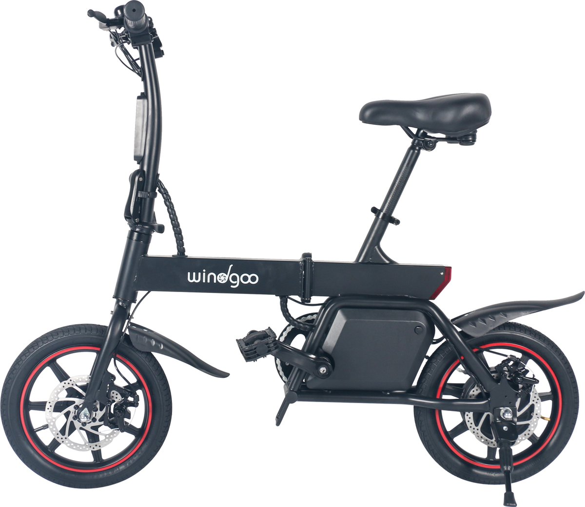windgoo b20 elektrische vouwfiets e bike 250w 14inch 25km h zwart