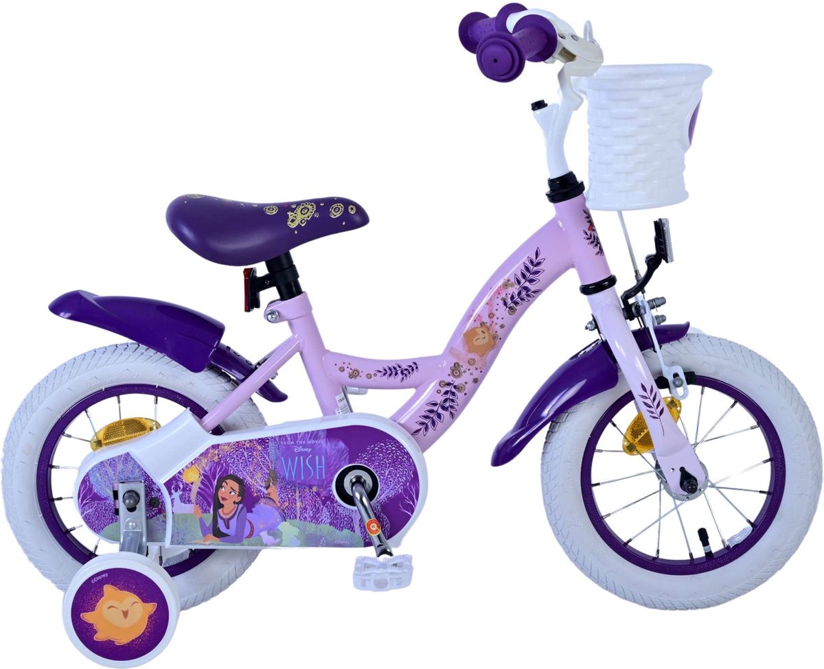 Wish Wish Kinderfiets Meisjes 12 inch Paars Kinderfiets kopen online