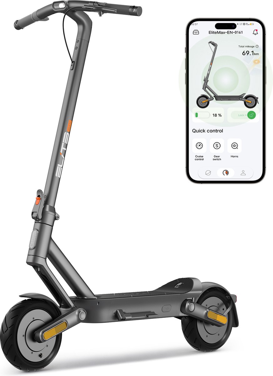Yadea EliteMax Electric Scooter, 500W Motor, 10" Tires, 20mph, 34 Miles Range, Dual Brake & Suspension, 264Lbs Load, Max 1000W Power and Cruise Control for Foldable Commuter E Scooter for Adults Elektrische Step kopen online