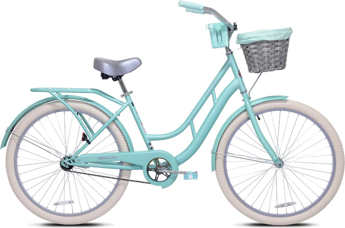 zonix z26tr001 meisjesfiets 26 inch cruiser met mandje mintblauw