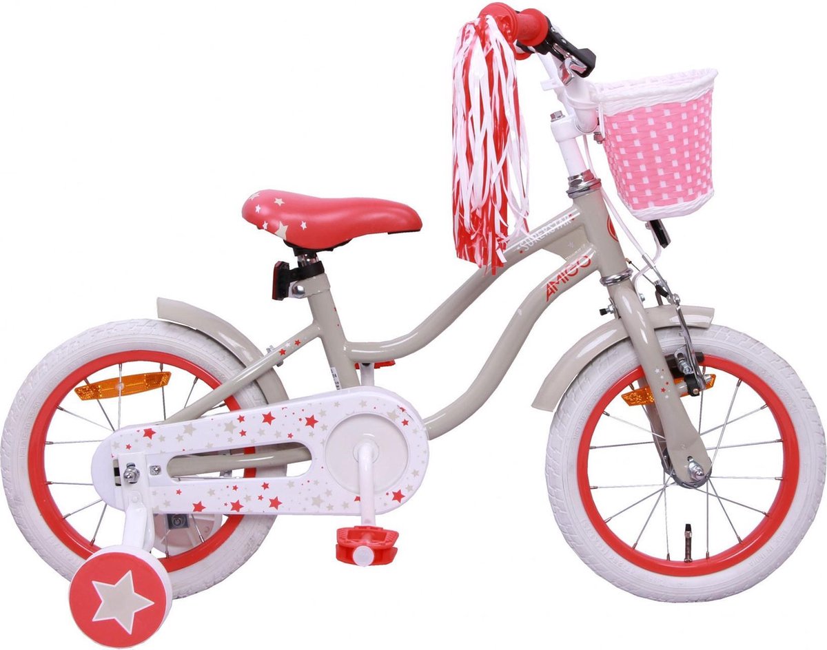 amigo superstar meisjesfiets kinderfiets 14 inch cr me
