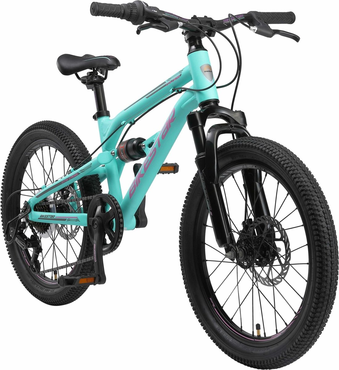 bikestar alu mtb fully 7 speed 20 inch turquoise