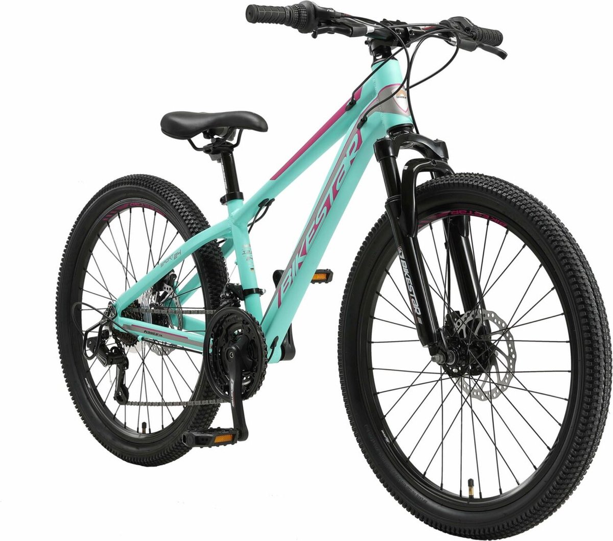 bikestar mtb sport 21speed 24inch mint roze