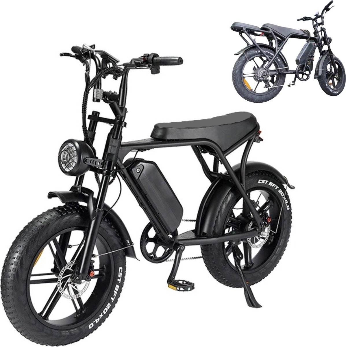 Comfort Inz V8 5.0- Fatbike - Elektrische Fiets - E Bike - 15 Ah Accu 250W - Zwart - Incl. Achterzitje Fiets (elektrisch) kopen online