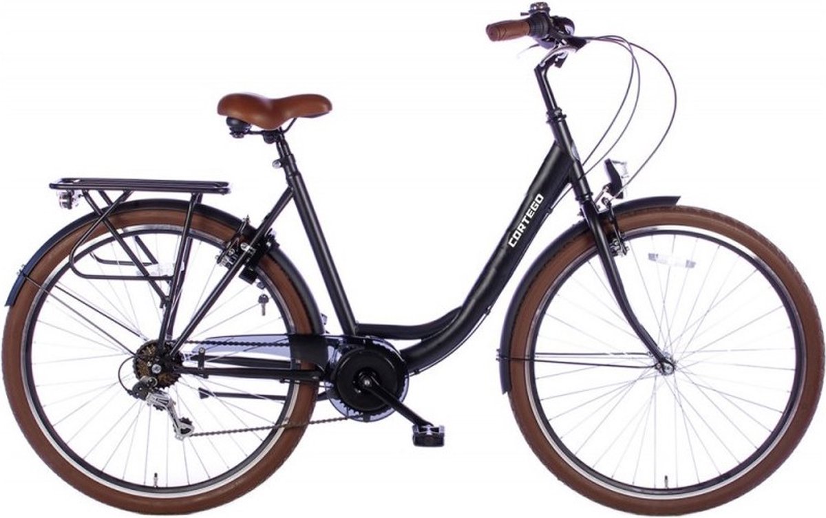 cortego city damesfiets 28 inch 7 versnellingen stadsfiets twee handremmen