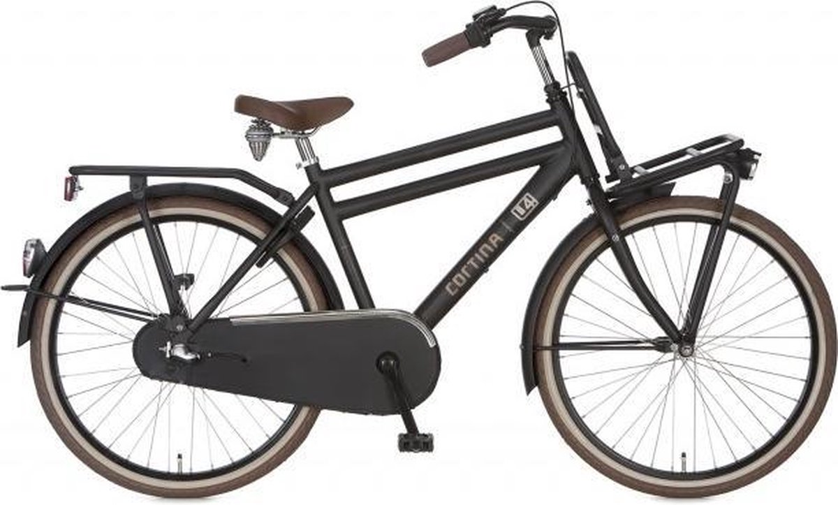 Cortina U4 mini H24 inch 3 sp coasterbrake matBlack Fiets kopen online