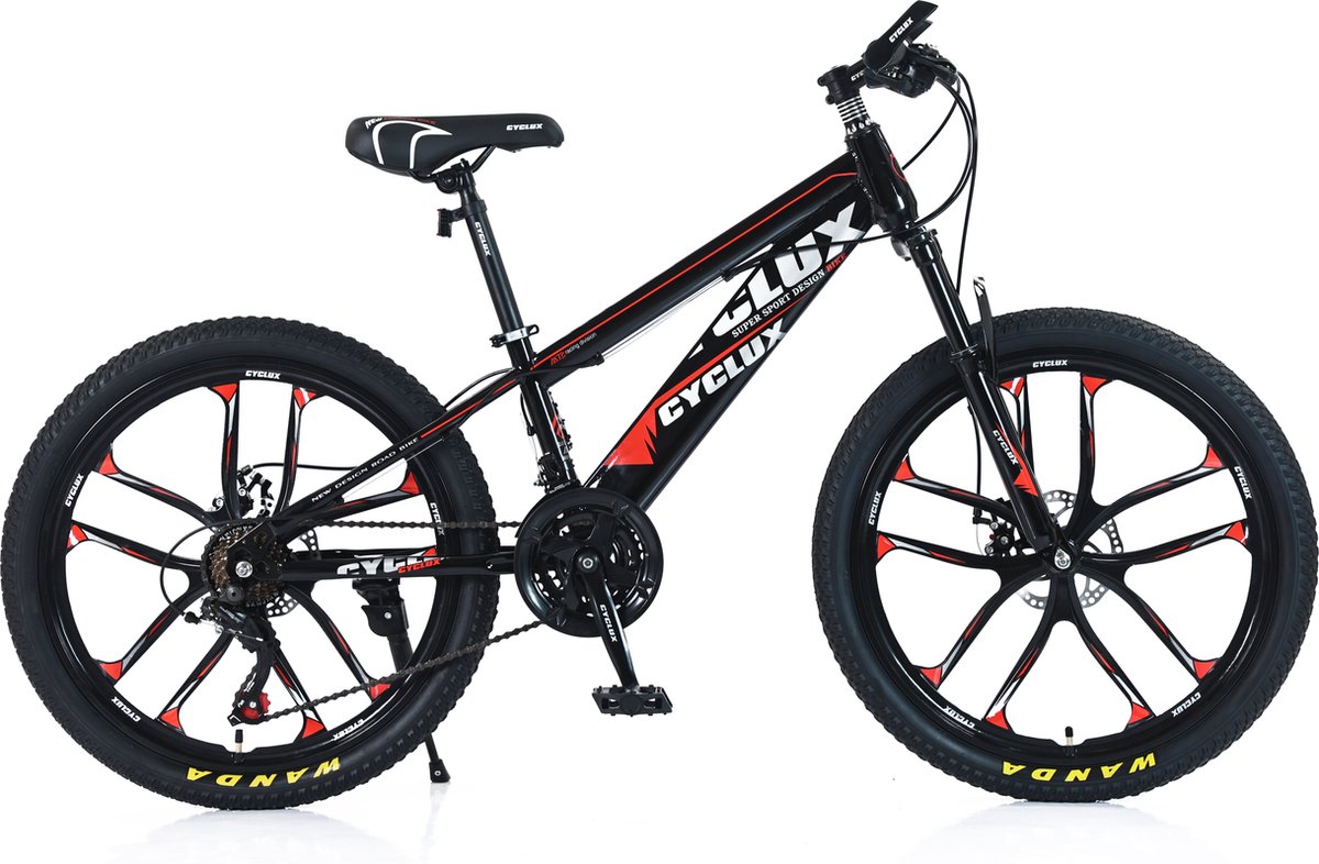 Cyclux Road Bike Jongensfiets Mtb 26 Inch 21 Speed Shimano Rood Kinderfiets kopen online