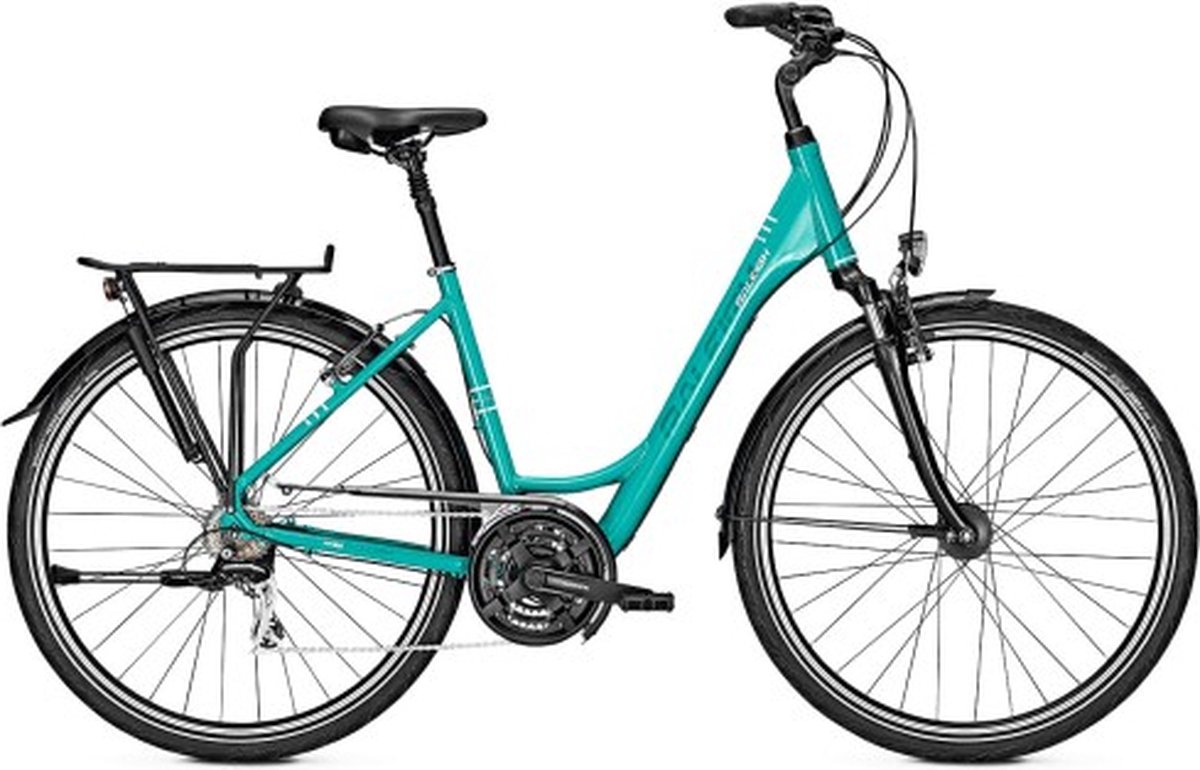 damesfiets hyped 28 inch met 21 versnellingen stadsfiets framemaat 55 cm v brakes turqoise
