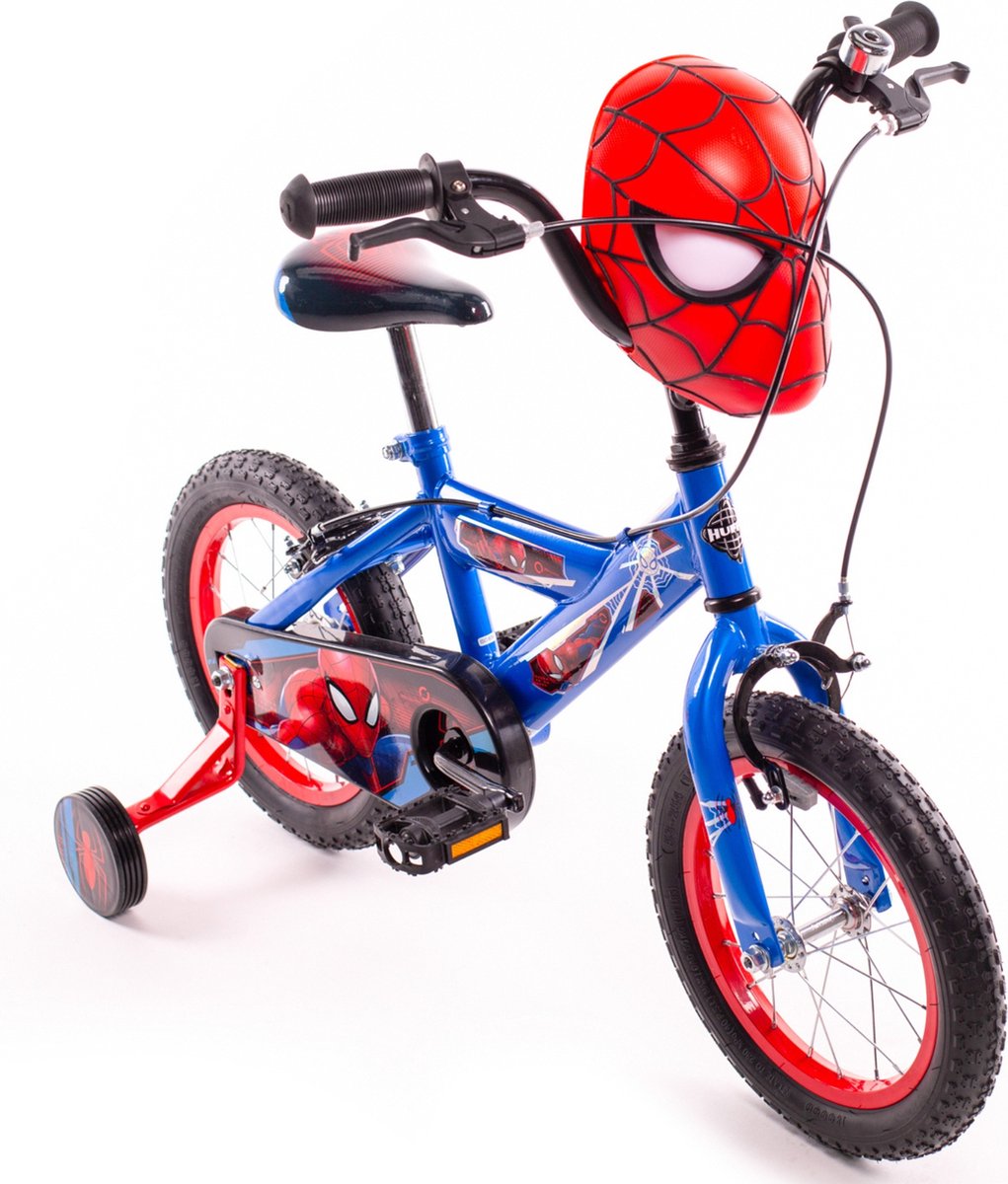 disney spiderman 14 fiets blauw jongen