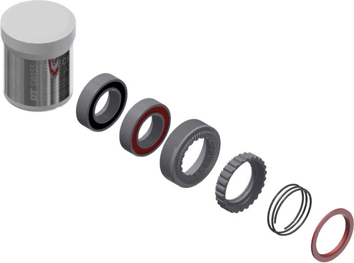 dt swiss ratchet 54t 240 exp kit met lagers grijs