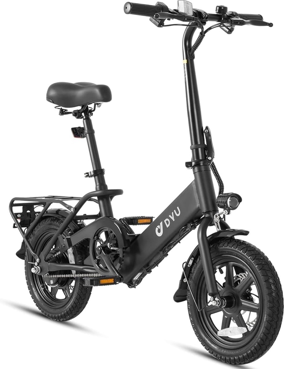 DYU C3-14 elektrische fiets - 36V 7,5Ah batterij - 250W motor - 14 inch banden - In hoogte verstelbare stoel - Met trapondersteuning - Opvouwbare elektrische fiets Fiets (elektrisch) kopen online