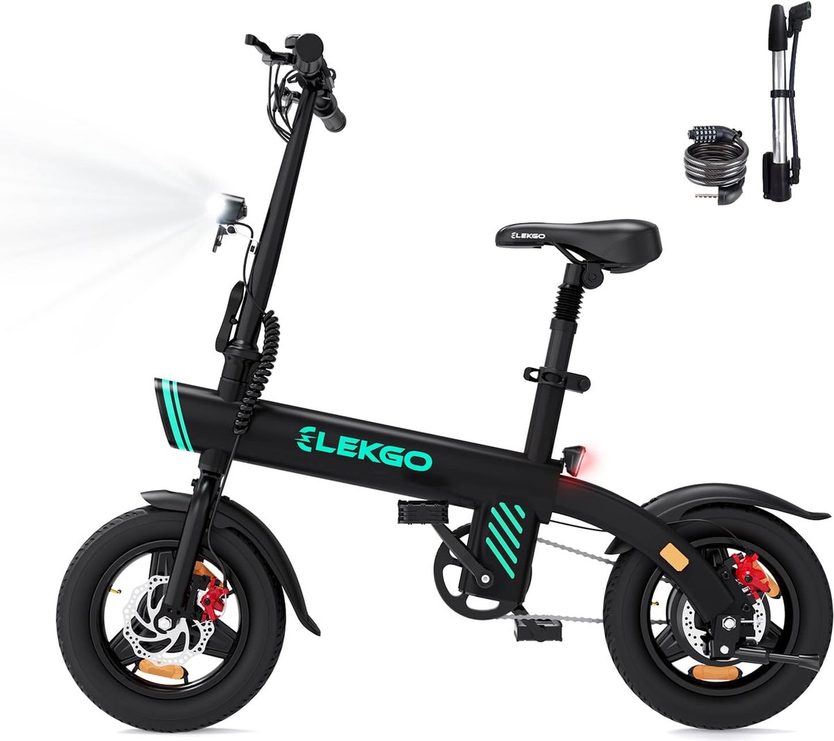 elekgo elektrische fiets eg01 14 inch city commuter ebike met afneembare 36v 7 8ah lithium batterij volwassenen en jongeren e bike met 250w motor