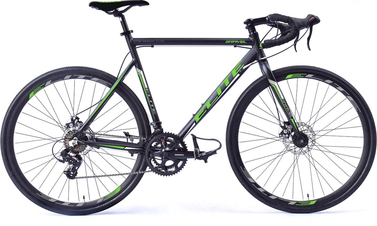 elite gravel race 28 inch 14 speed black green