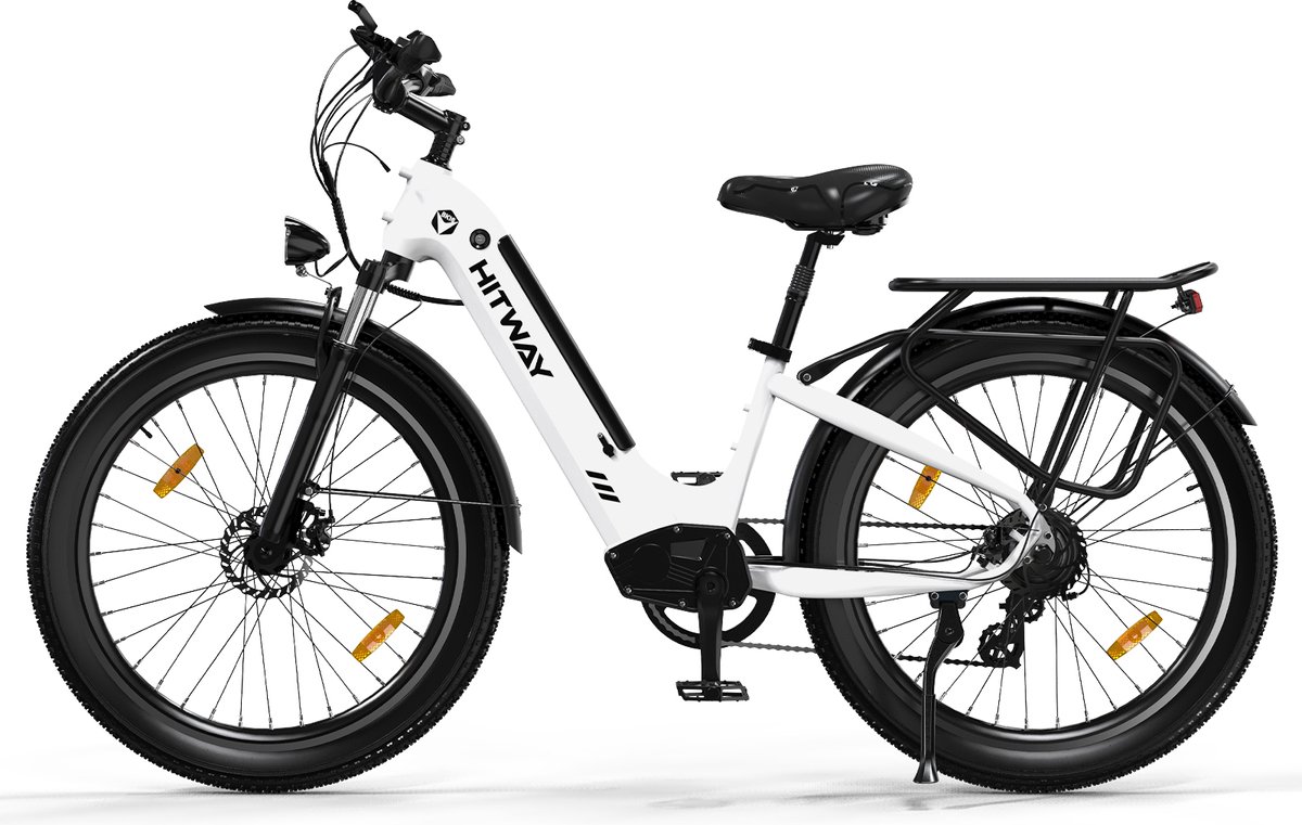 HITWAY BK16 Elektrische fiets - E-BIKE - 26 inch - 250 W motor - Tot 55-80 km - wit Fiets (elektrisch) kopen online