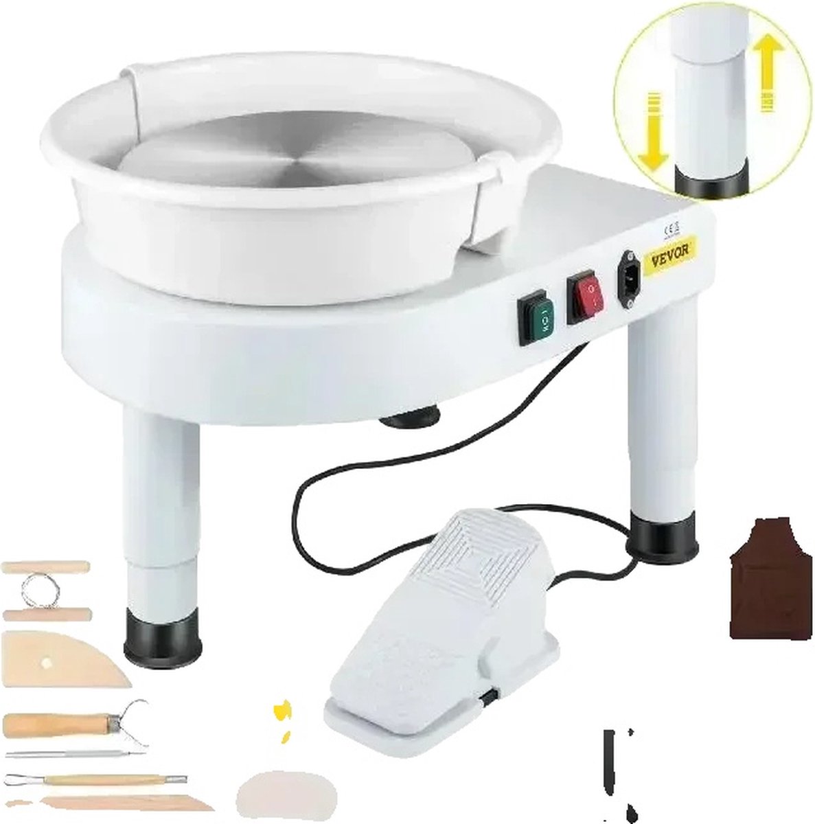 Keramische wiel, 11 inch vormmachine, handmatige snelheidsregeling, De indeling moet hetzelfde blijven als de invoer. Z Fiets kopen online