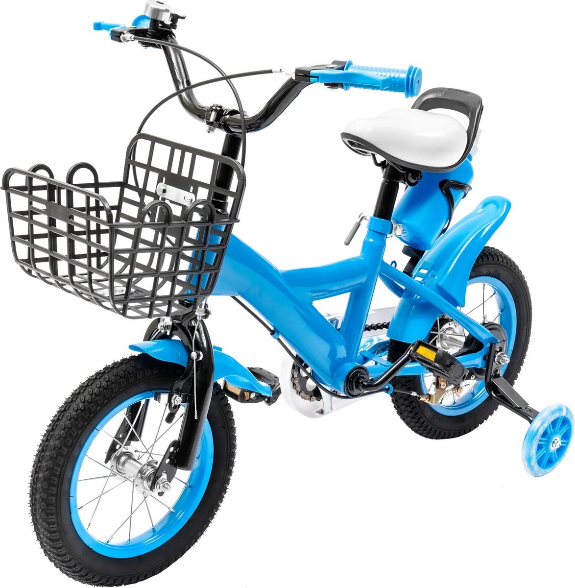 Kinderfiets - 12 inch - met zijwieltjes - blauw - jongensfiets - Geschikt vanaf 2 jaar Kinderfiets kopen online