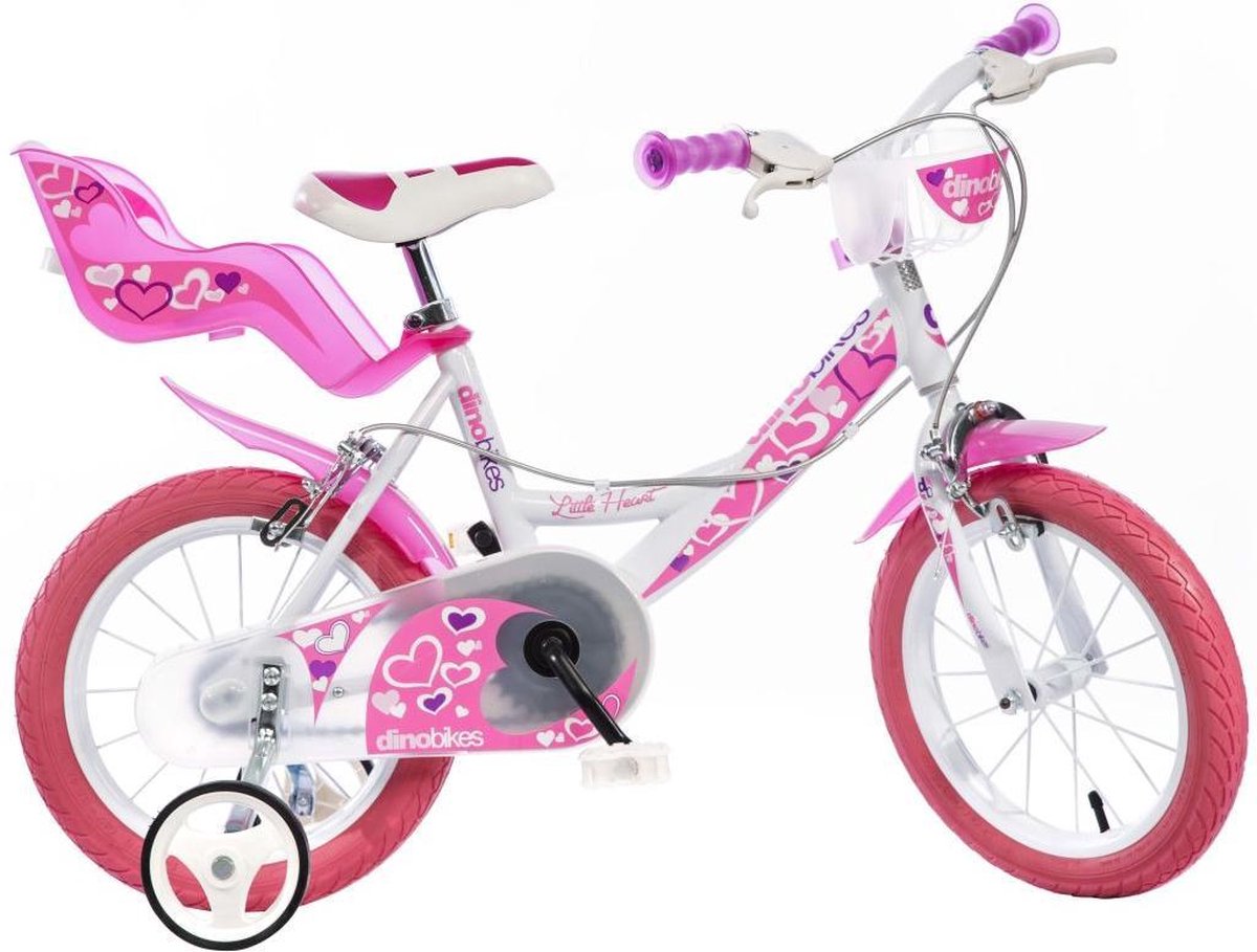 kinderfiets dino bikes little heart 16 inch