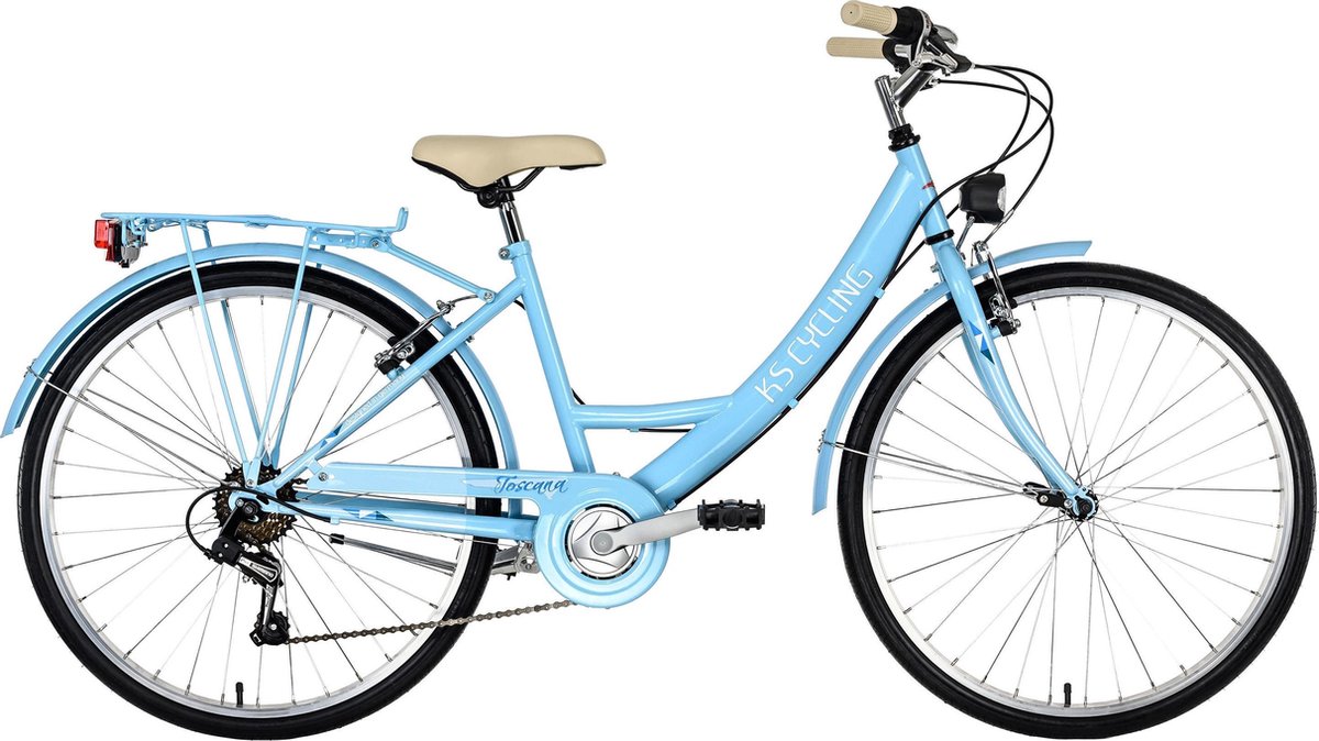Ks Cycling Fiets Dames stadsfiets Toscane 6 versnellingen 26 inch blauw - 41 cm Fiets kopen online