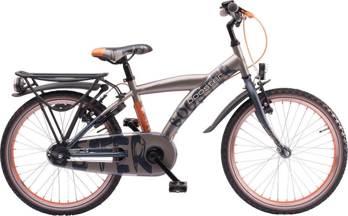 loekie booster kinderfiets jongens 20 inch grijs