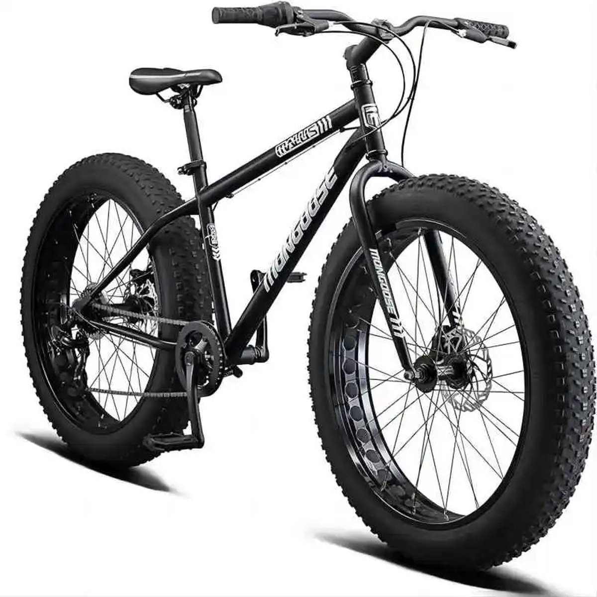naiz fiets 26 inch mat zwart 4 inch banden 7 versnellingen