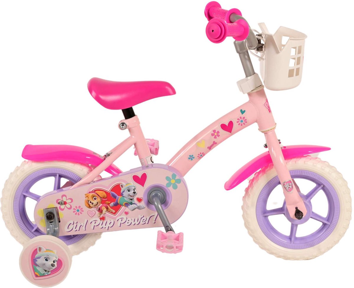 Paw Patrol Kinderfiets - Meisjes - 10 inch - Roze - Doortrapper Kinderfiets kopen online