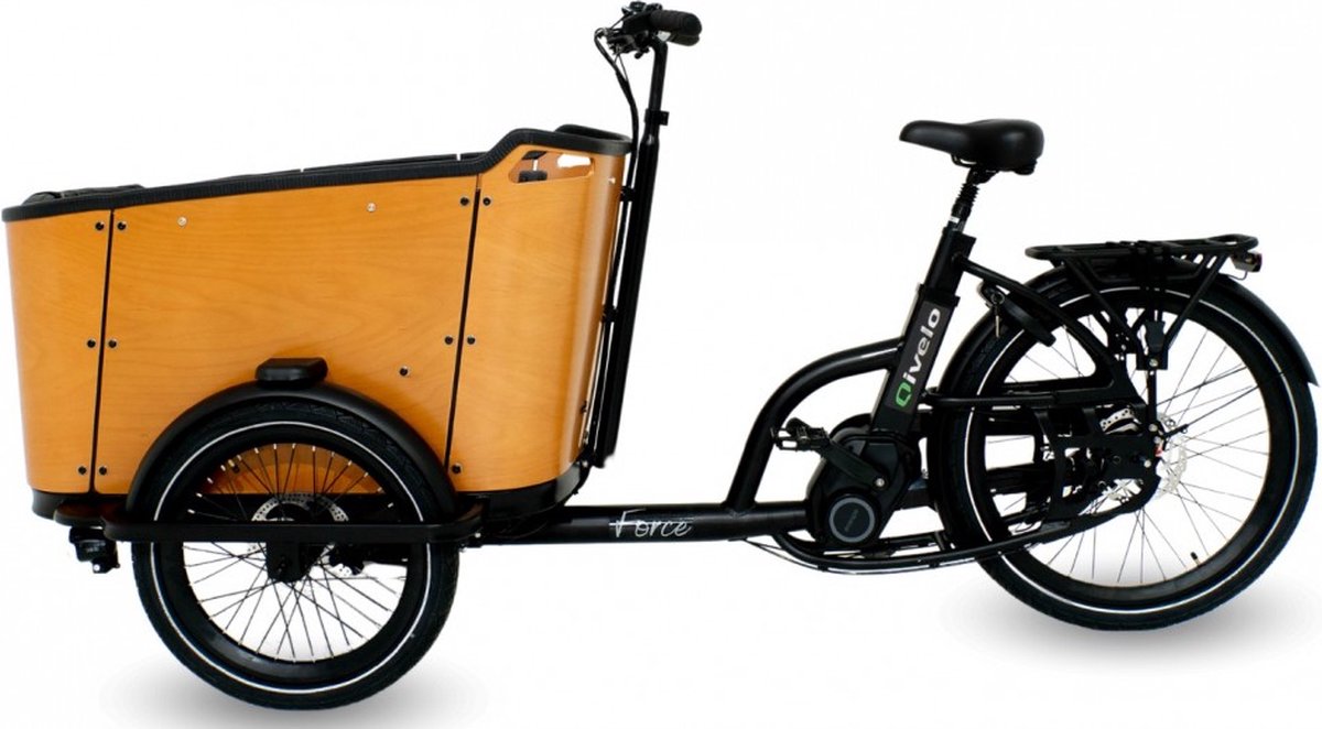 QIVELO FORCE E-BAKFIETS BLACK BROWN Fiets (elektrisch) kopen online