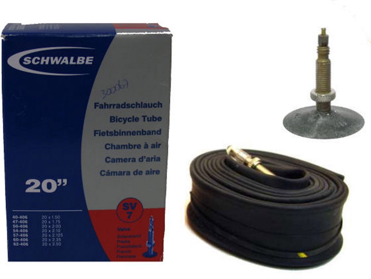 Schwalbe SV7 - Binnenband Fiets - Frans Ventiel - 40 mm - 20 x 150 - 250 Fietsband kopen online