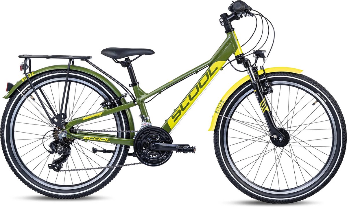 scool trox evo 24 inch 21 versnellingen groen