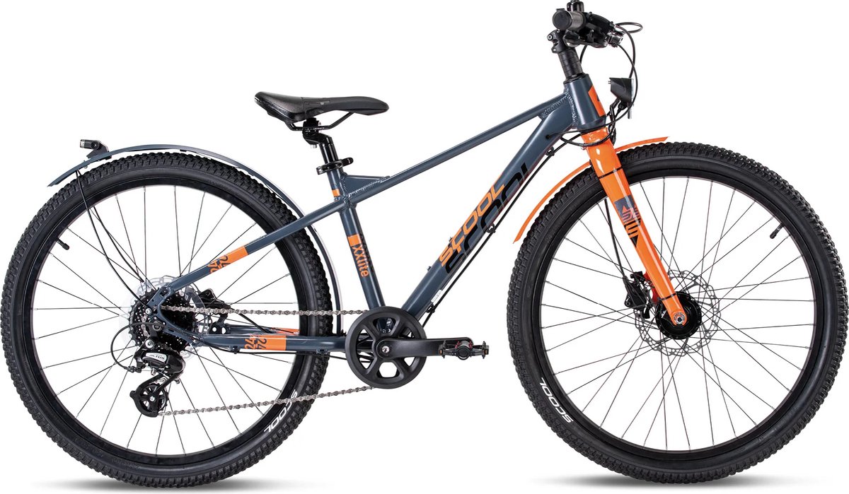 Scool XXlite EVO Disc 24 inch 8 versnellingen - Grijs/Oranje Fiets kopen online