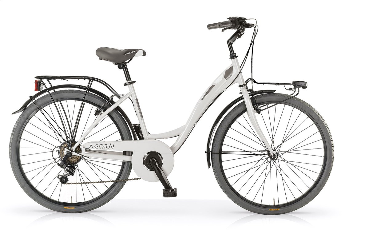 stadsfiets unique 28 inch met 6 versnellingen damesfiets framemaat 46 cm v brakes en remgrepen cream