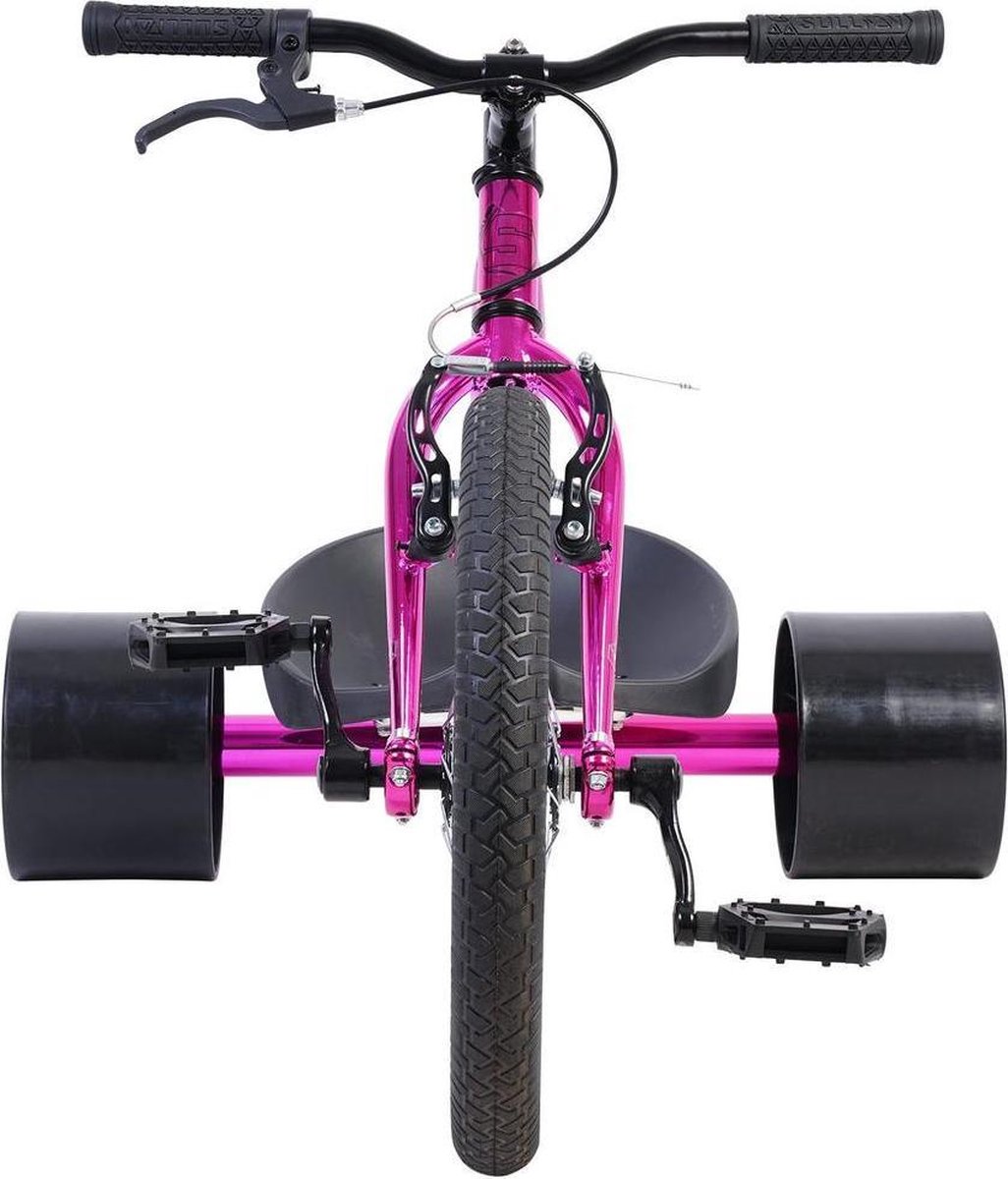 sullivan junior big wheel slider drift trike met 18 voorwiel and v rem roze zwart zilver