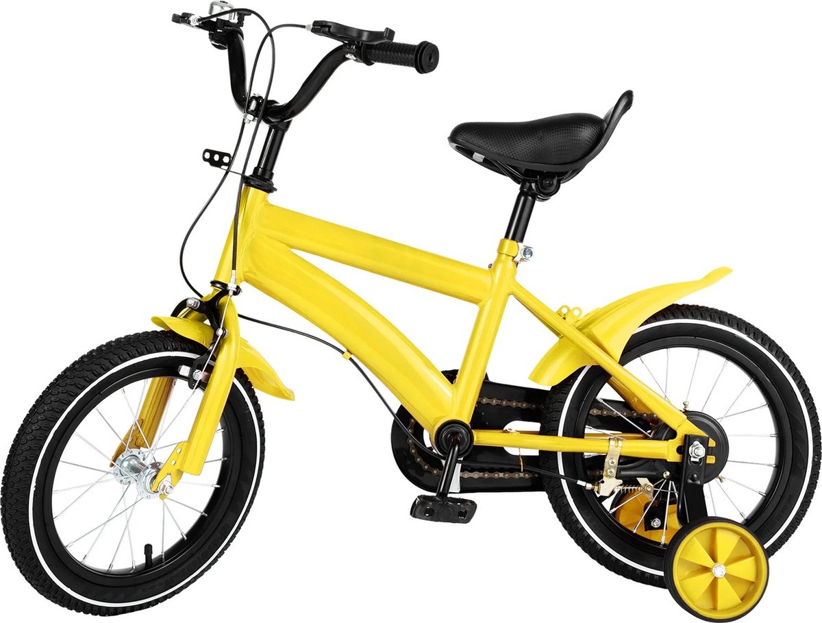 Verkoop Nederland® - 2-11 Jaar - KinderFiets 14 Inch - Kids Bike - Hoge Kwaliteit - Geel - Kinder Fiets Kinderfiets kopen online