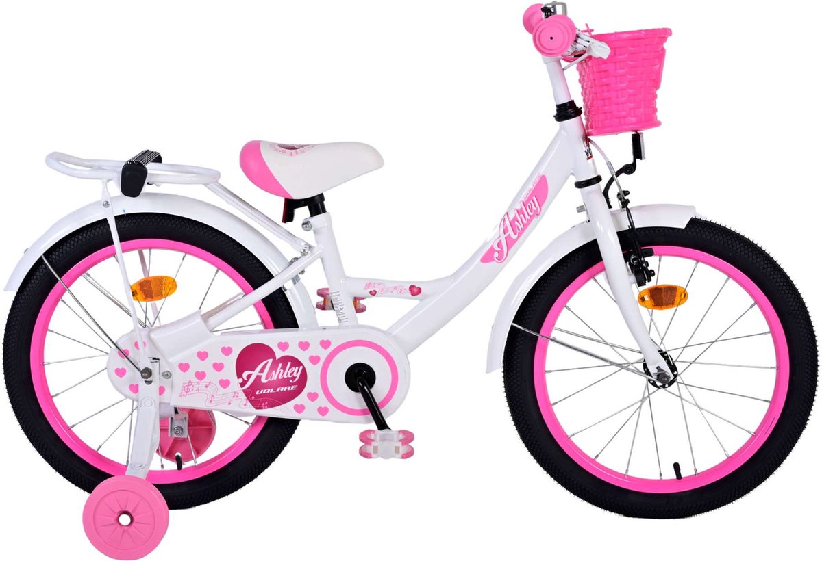 volare ashley kinderfiets meisjes 18 inch wit
