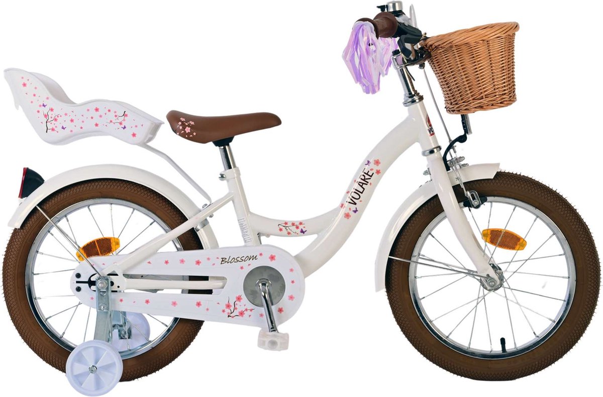 Volare Blossom Kinderfiets - Meisjes - 16 inch - Wit Kinderfiets kopen online
