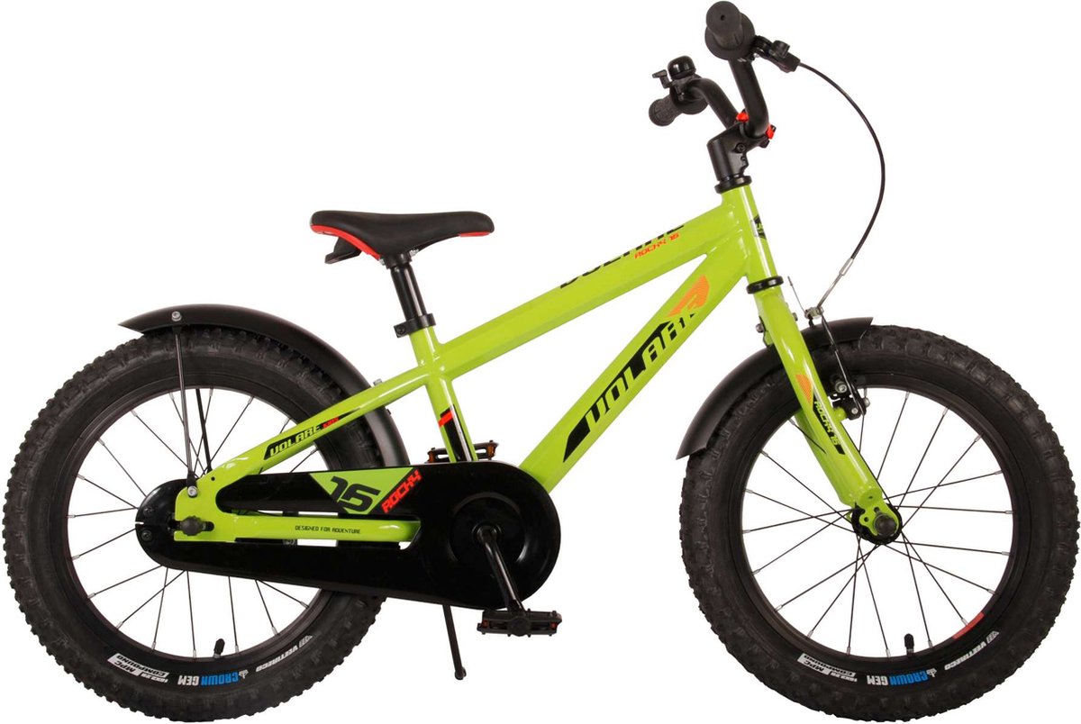 Volare Rocky Kinderfiets - 16 inch - Groen - 95% afgemonteerd - Prime Collection Kinderfiets kopen online