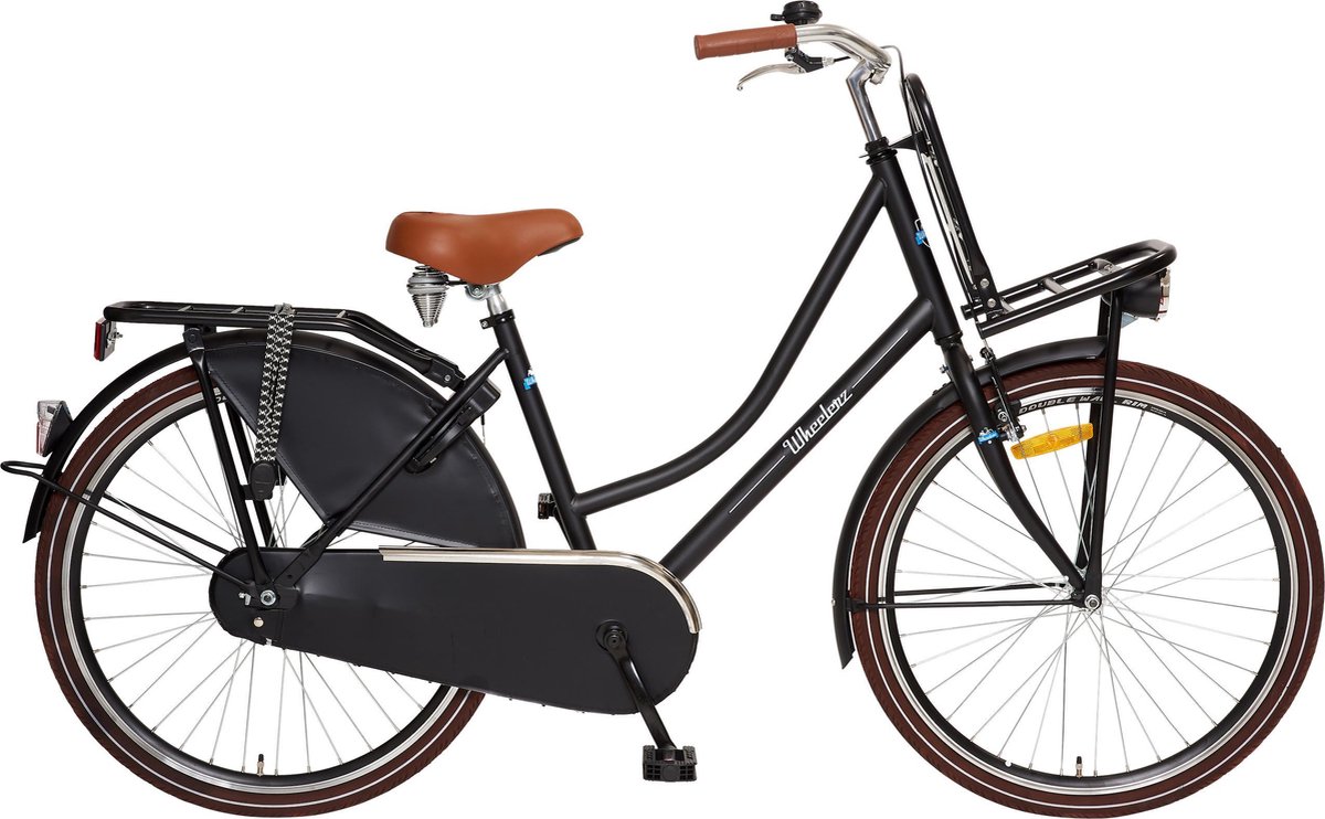 wheelerz transportfiets 26 inch matzwart unisex