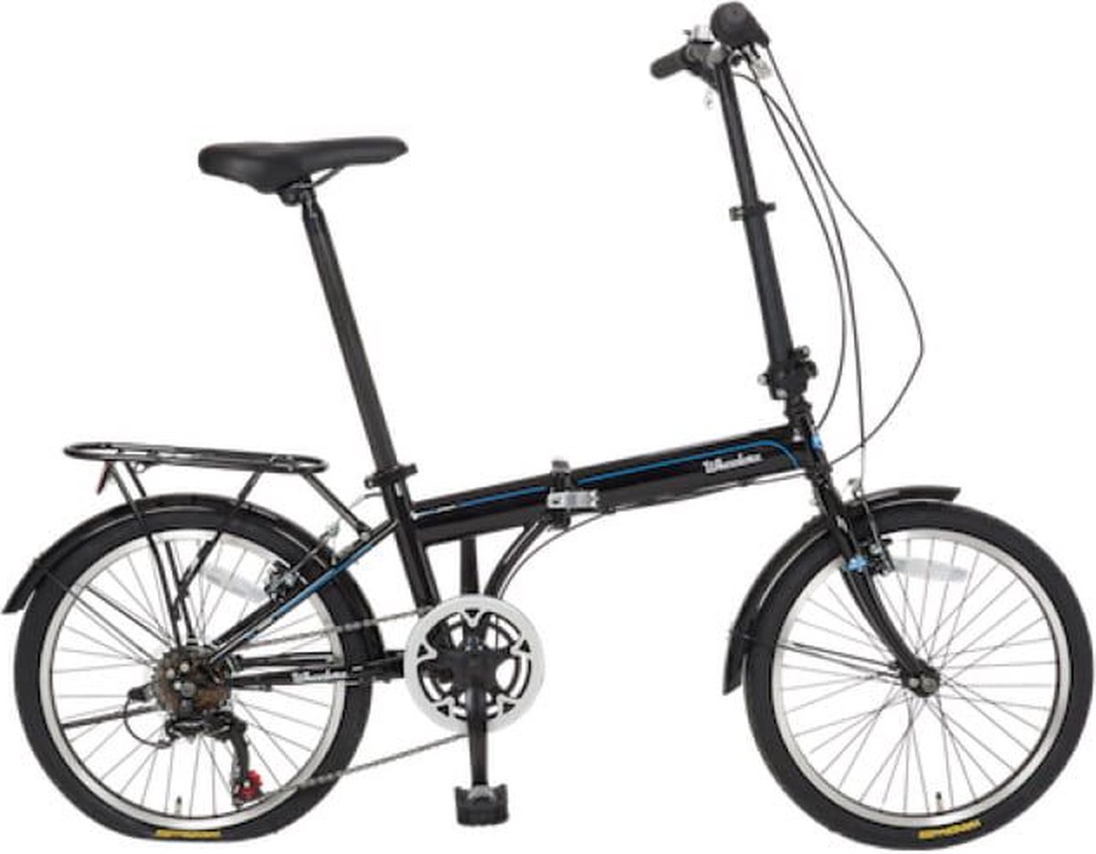 wheelerz vouwfiets 20 inch 6 speed shimano zwart