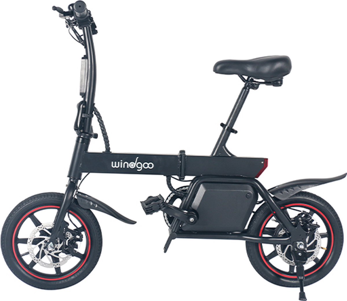 windgoo b20 elektrische vouwfiets e bike 250w 14 inch 25 km h app trapondersteuning zwart