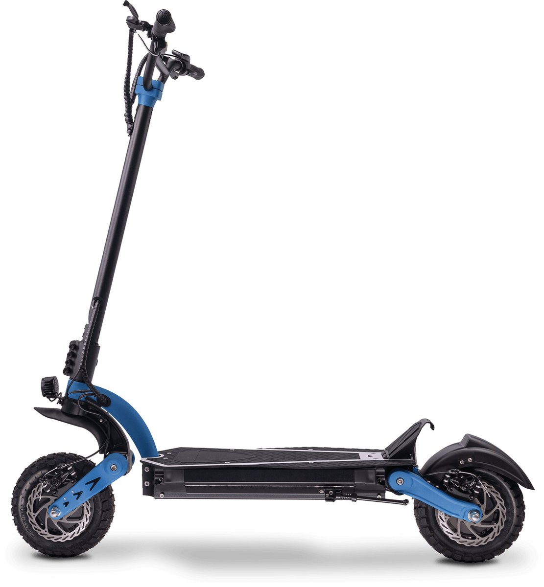 *2024* Techno TREX - Elektrische step - Bereik ±75km - 2 x 1000Watt - 18ah - E-Step - Electric Scooter - Met Alarm - Dubbele Schokbrekers - Opvouwbaar - 10 Inch Brede Banden - Blauw Elektrische Step kopen online