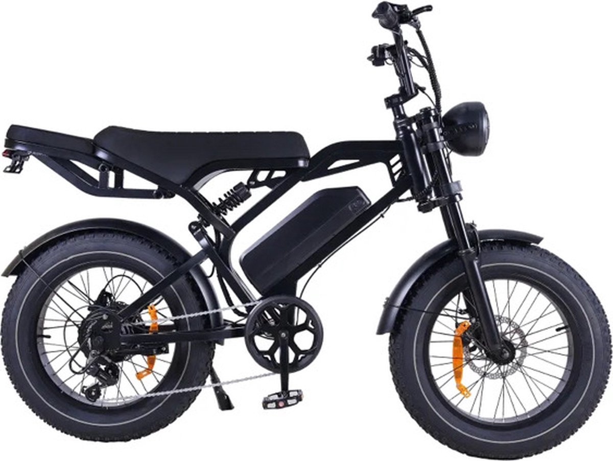 250W Elektrische Fiets, 25Km/h, 48V 15Ah Lithium Accu, All-Terrain, E-bike, Fatbike, 7 Versnellingen, 20" Fat Tire Fiets kopen online