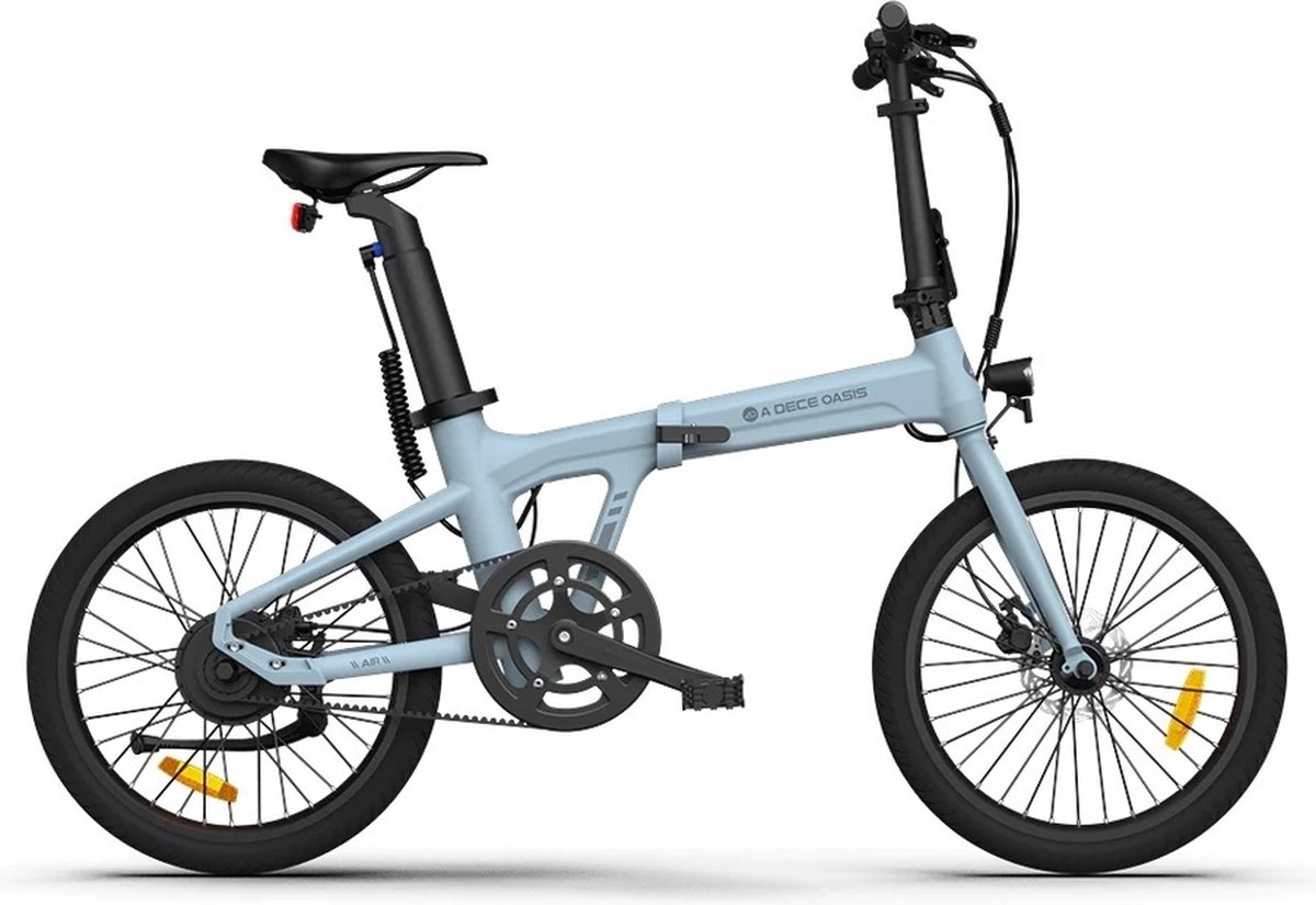 ADO Air 20 Elektrische vouwfiets Blauw - 16kg - CE Versie - 250W - 25km/u - 100km range - Samsung batterij - hydraulische schijfremmen - torque sensor - koolstof riem Fiets (elektrisch) kopen online
