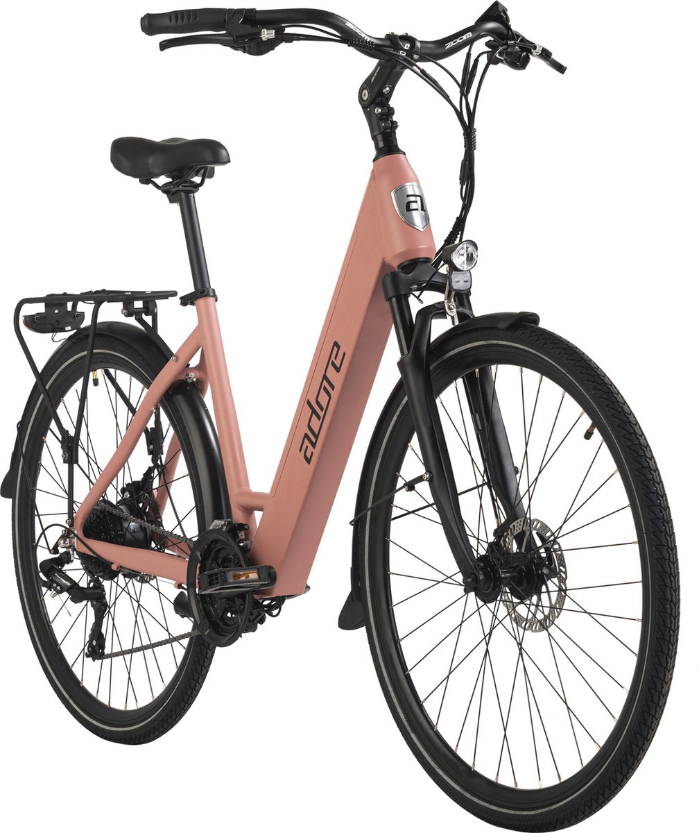 Adore Fiets (elektrisch) ADORE e-trekkingfiets 28” Aluminium trekking e-bike ATR-180 achtermotor 50NM / 12,8Ah Vintage Rosé - 48 cm Fiets (elektrisch) kopen online