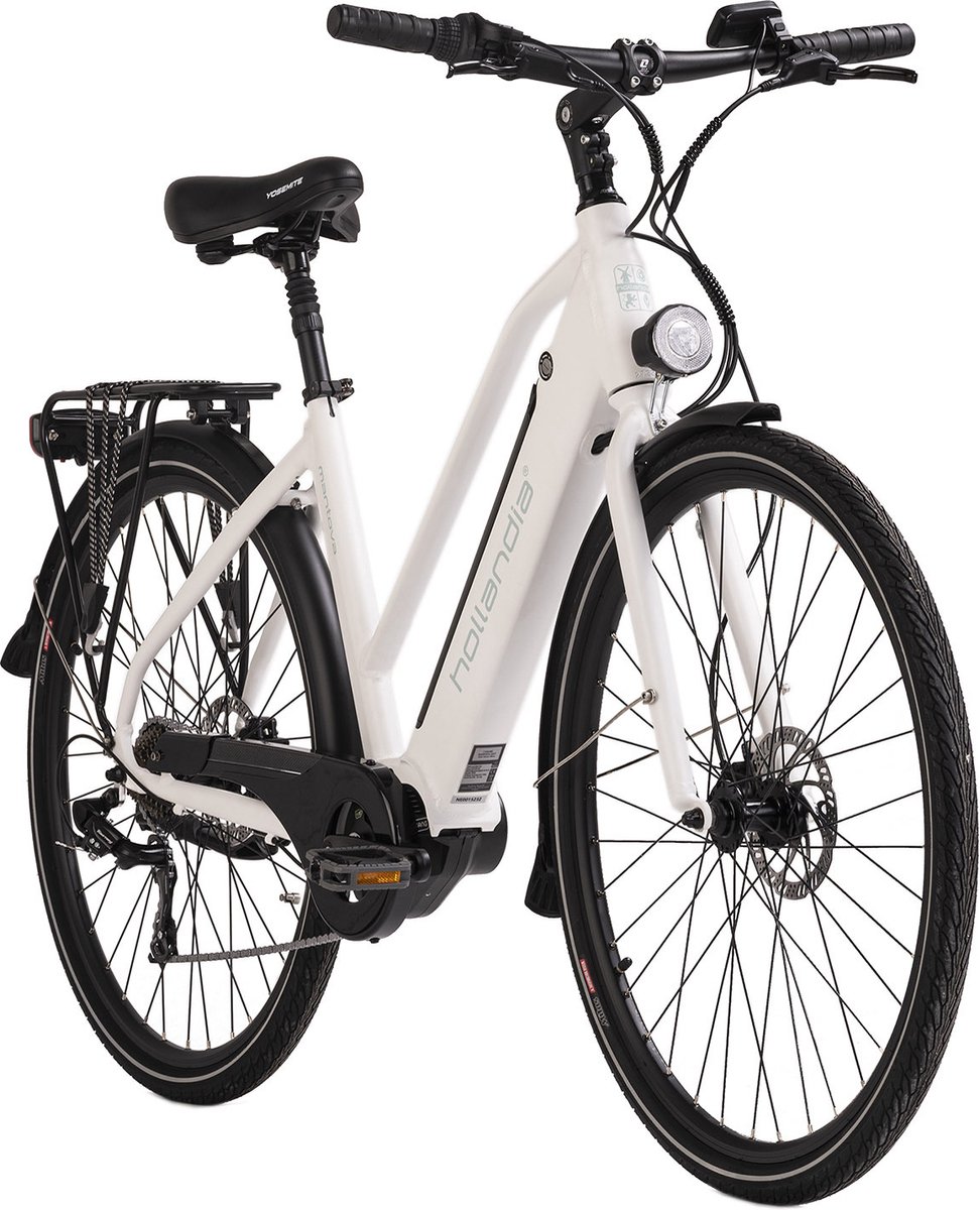 adore fiets elektrisch alu e citybike dames hollandia mantova 28 e bike wit 7 versnellingen 49 cm