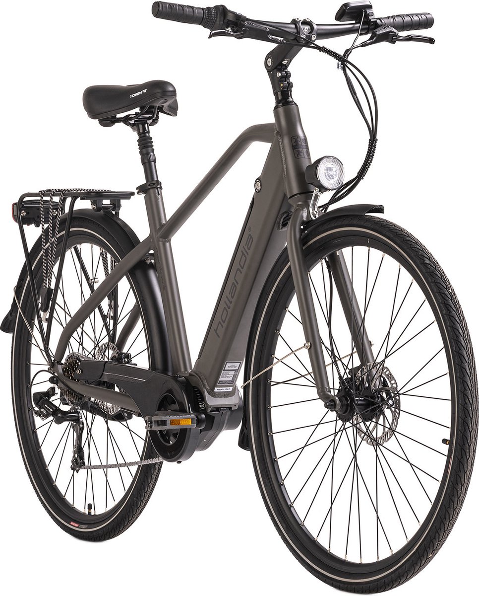 adore fiets elektrisch alu e citybike heren hollandia mantova 28 grijs 7 versnellingen 52 cm
