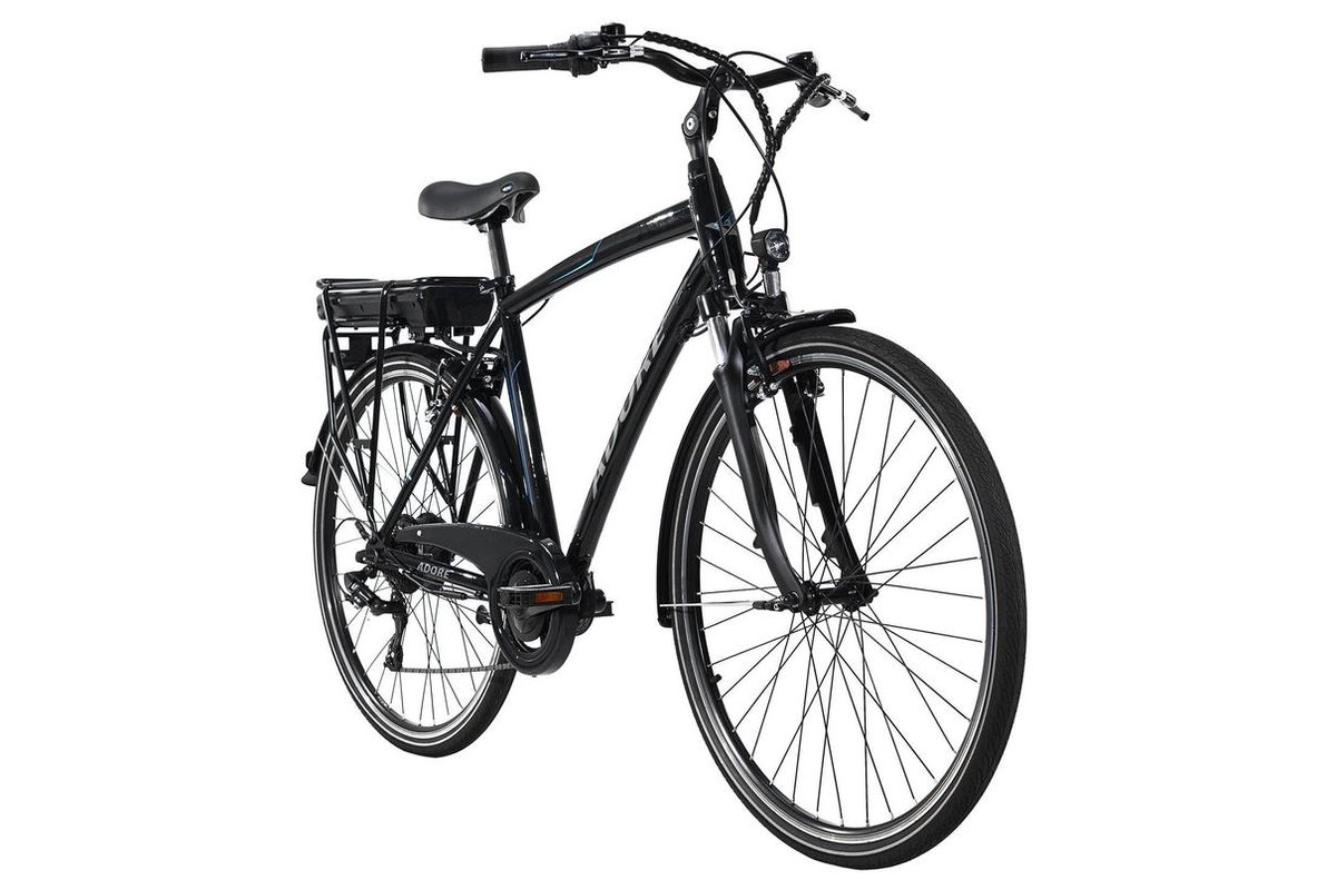 Adore Fiets (elektrisch) E-Bike Heren 28" Adore Versailles zwart-blauw - 54 Fiets (elektrisch) kopen online